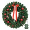 36" Battery Operated Artificial Pre-Lit Fir PVC Christmas Wreath Holiday Xmas